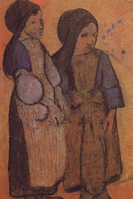 Paul Gauguin Brittany seaside girls